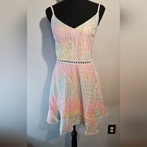 NWT Speechless Pastel Tie Dye Lace Mini Dress Juniors Size XXL